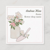 花モダンエレガント花花屋 スクエア名刺 (正面)