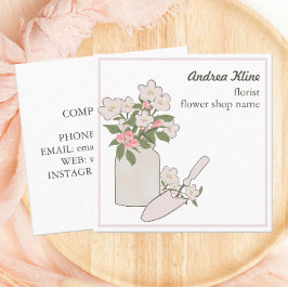 花モダンエレガント花花屋 スクエア名刺