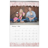 花モダンカラフル柄ファミリー写真 カレンダー (2月 2026)