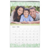 花モダンカラフル柄ファミリー写真 カレンダー (3月 2026)