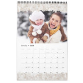 花モダンカラフル柄ファミリー写真 カレンダー (1月 2026)
