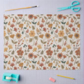 花モダンガーリーと葉柄金ゴールドさび 薄葉紙 (クラフト)