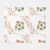 花モダンコンテンポラリー柄 フリースブランケット (正面(横))