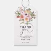 花モダンブライダルシャワー ギフトタグ (正面)