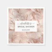 花モダンブライダルシャワー スタンダードカクテルナプキン (正面)