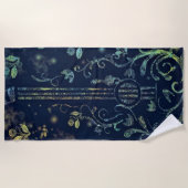 花モダン付きビーチタオル ビーチタオル (正面)