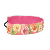 花モダン付きフェミニンScript Monogram アスレチックヘッドバンド (左)