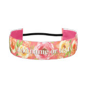花モダン付きフェミニンScript Monogram アスレチックヘッドバンド (正面)