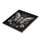 花モダン付き金属製の蝶 タイル (側面)