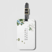 花モダン名プロフェッショナル ラゲッジタグ (正面縦)