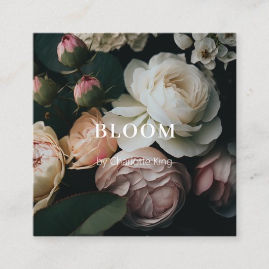 花モダン四角名刺 スクエア名刺 (正面)