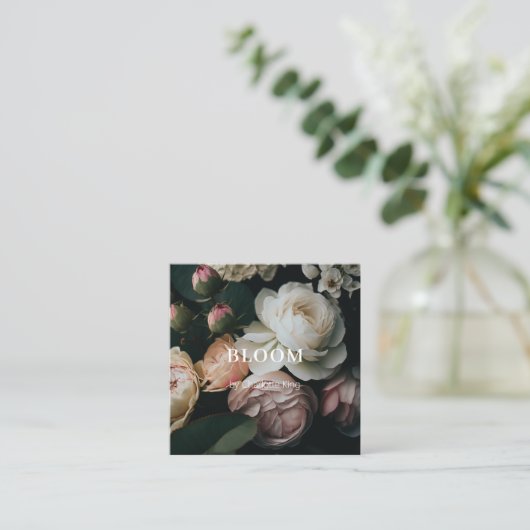 花モダン四角名刺 スクエア名刺 (スタンド正面)