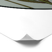 花モダン園手描き芸術 ポスター (角)