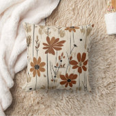 花モダン地トーン クッション (ブランケット)