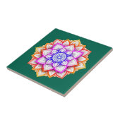 花モダン壁の装飾 | フローラエメラルドグリーン タイル (側面)