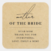 花モダン嫁の母クラフト スクエアシール (正面)