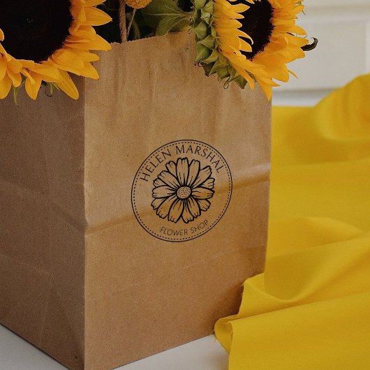 花モダン屋カスタム小ビジネス大 ラバースタンプ