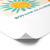 花モダン市場マドリード花の植物学 ポスター (角)