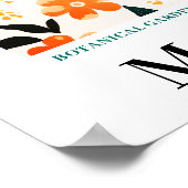 花モダン市場モントリオール花植物学 ポスター (角)