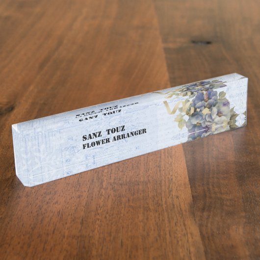 花モダン師 デスクネームプレート (側面)