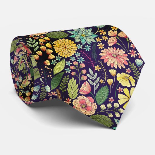 花モダン形業 ネクタイ (ロール)