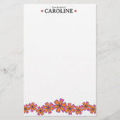 花モダン文房具 便箋 (正面)