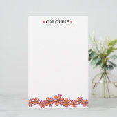 花モダン文房具 便箋 (スタンド正面)