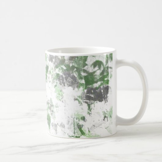 花モダン柄と壁の質感のミックス コーヒーマグカップ (右)