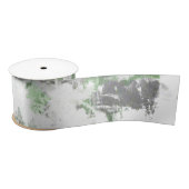 花モダン柄と壁の質感のミックス サテンリボン (リール)