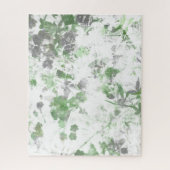 花モダン柄と壁の質感のミックス ジグソーパズル (縦)