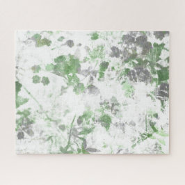 花モダン柄と壁の質感のミックス ジグソーパズル