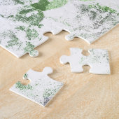 花モダン柄と壁の質感のミックス ジグソーパズル (側面)