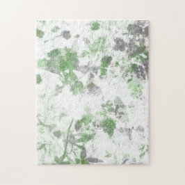 花モダン柄と壁の質感のミックス ジグソーパズル