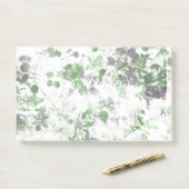 花モダン柄と壁の質感のミックス ポストイット (デスク)