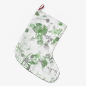 花モダン柄と壁の質感のミックス ラージクリスマスストッキング (正面 (吊り時))