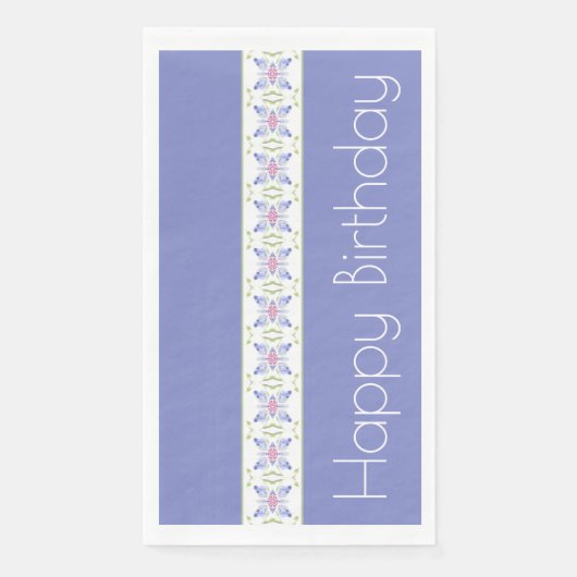 花モダン柄の紫色 (正面)