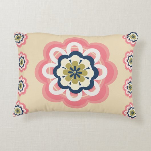 花モダン柄アクセント枕 アクセントクッション (裏面)