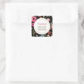 花モダン柄カスタム卒業 スクエアシール (バッグ)