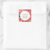 花モダン柄カスタム卒業 スクエアシール (バッグ)