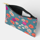 花モダン柄ギフト+カスタムイニシャル アクセサリーポーチ (見開き)