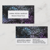 *~*花モダン柄パステルグリッターヴィンテージ 名刺 (正面/裏面)