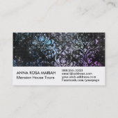 *~*花モダン柄パステルグリッターヴィンテージ 名刺 (裏面)