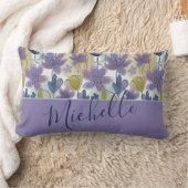 花モダン柄名 ランバークッション (ブランケット)