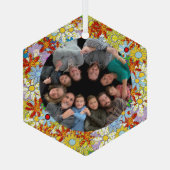 花モダン柄明るい色 ガラスオーナメント (裏面)