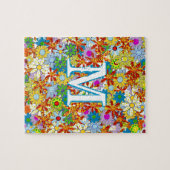 花モダン柄明るい色 ジグソーパズル (横)