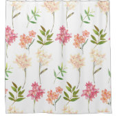 花モダン柄 | トレンディー植物 シャワーカーテン (正面)