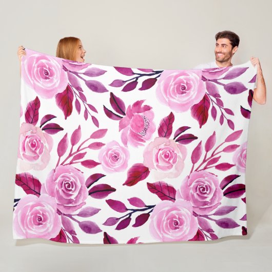 花モダン柄 フリースブランケット (インサイチュ)