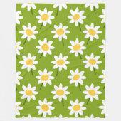 花モダン柄 フリースブランケット (正面)