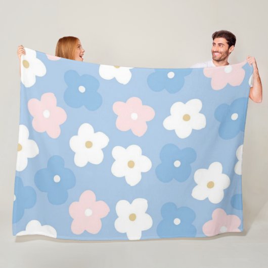 花モダン柄 フリースブランケット (インサイチュ)