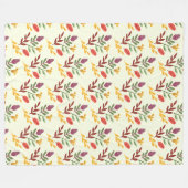 花モダン柄 フリースブランケット (正面(横))